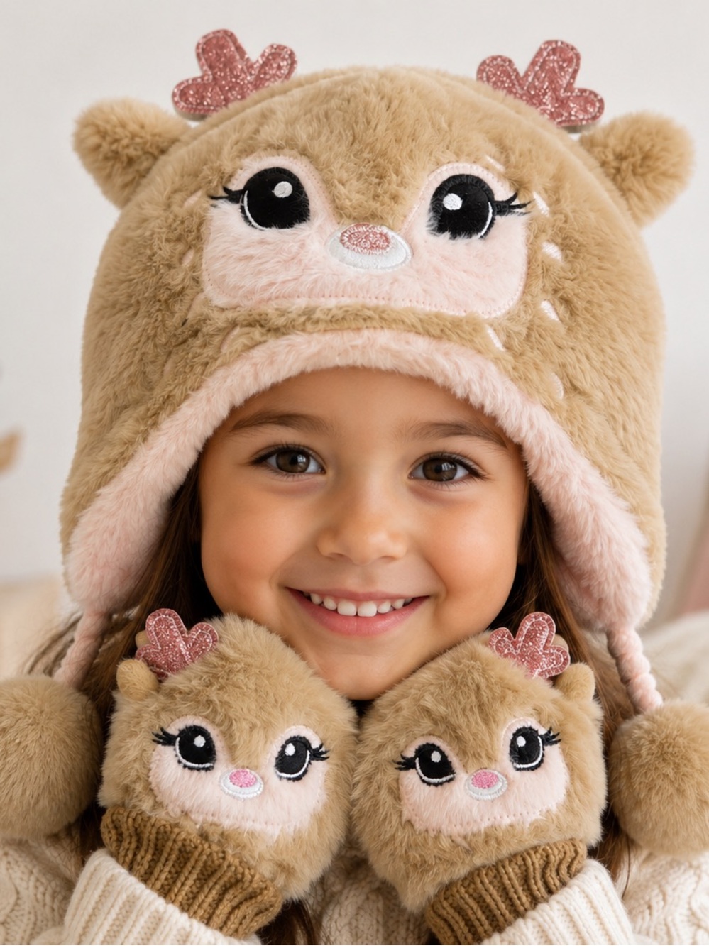 NWT Wonder Nation Child Hat and Mittens Set